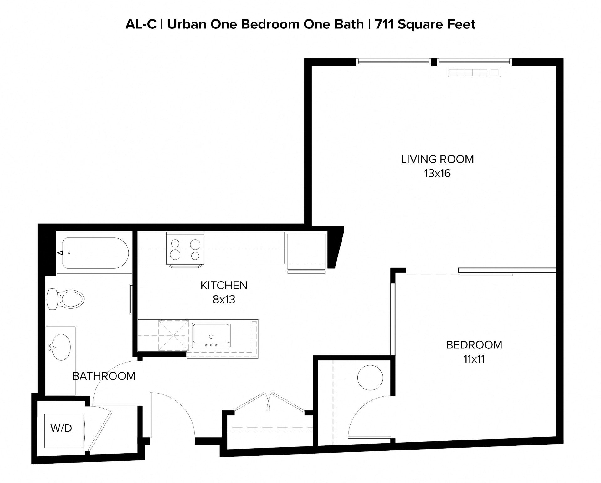 Harbor Sky Studio H Floor Plan